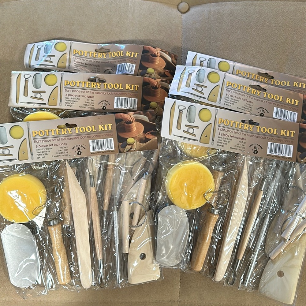 6 pumpkin pottery carving tool kits NEW